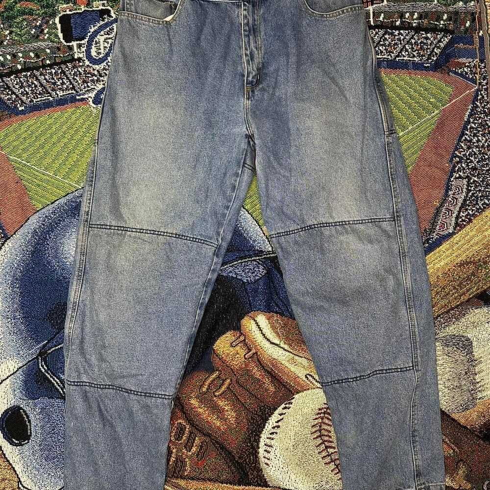 Biker Jeans Men's Blue and Navy Jeans